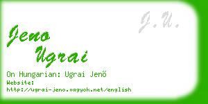 jeno ugrai business card